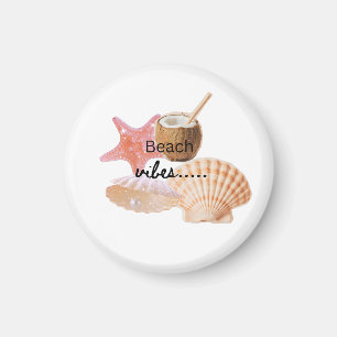 Aimant Collage Coquillages Tropical Beach Vibes Tr