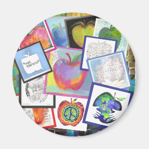 Aimant Collage d'Apple d'art