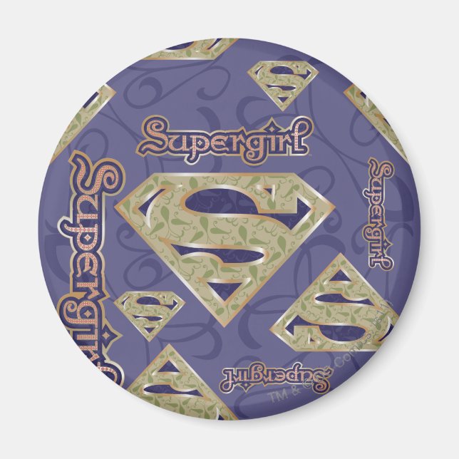 Aimant Collage du logo super girl Fancy (Devant)