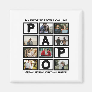 Aimant Collage photo Grandpa Papo 8