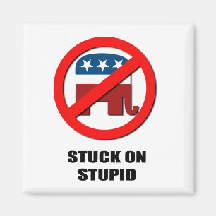 Aimant Collé sur stupide