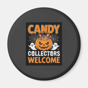 Aimant Collecteurs de bonbons Halloween Bienvenue Citroui