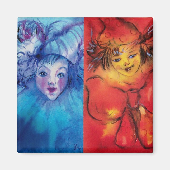 Aimant COLLECTION CLOWNS / Balle Masquearde vénitienne (Devant)