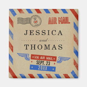 Aimant Collection de Mariages Vintages Airmail