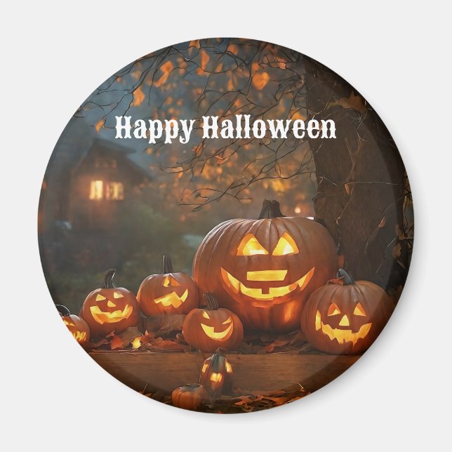 Aimant Collection famille Halloween citrouille (Devant)