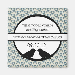 Aimant Collection Lovebirds Enregistrer l'aimant Date