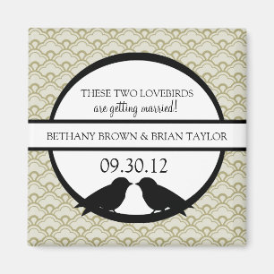 Aimant Collection Lovebirds Enregistrer l'aimant Date