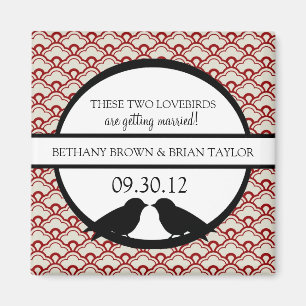 Aimant Collection Lovebirds Enregistrer l'aimant Date