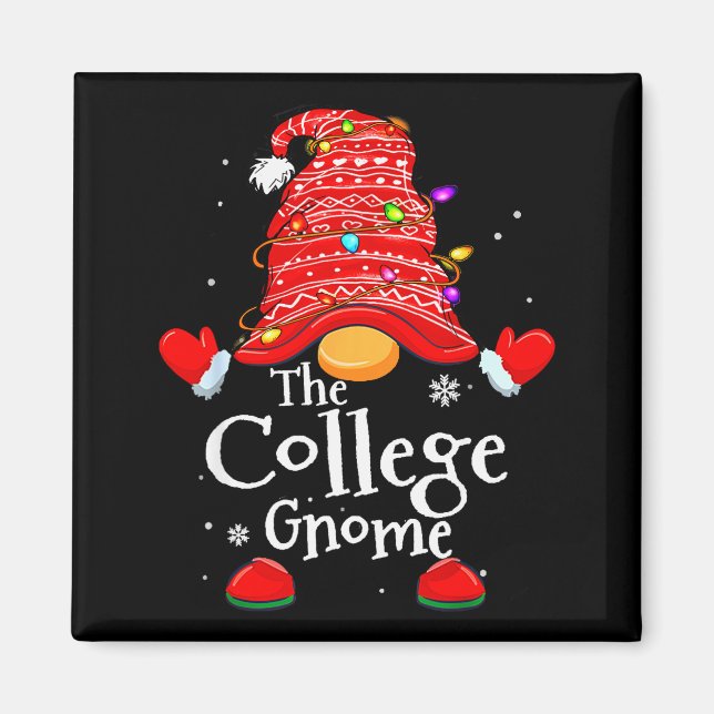 Aimant College Gnome - Xmas Family Matching Funny Christm (Devant)