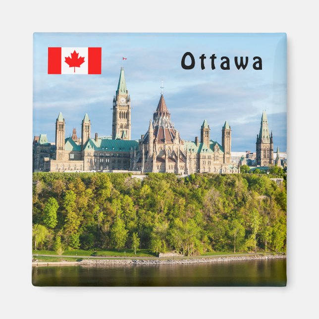 Aimant Colline du Parlement à Ottawa - Ontario, Canada (Devant)