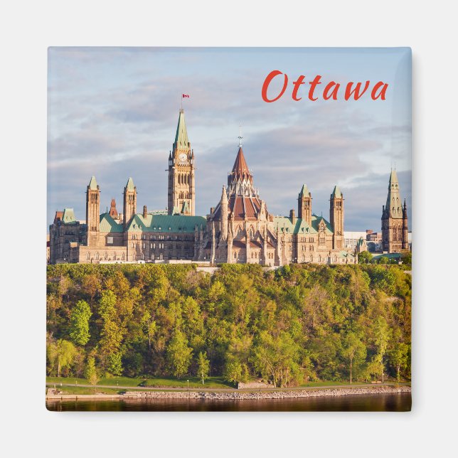Aimant Colline du Parlement à Ottawa - Ontario, Canada (Devant)