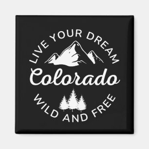 Aimant Colorado Montagnes Vintage