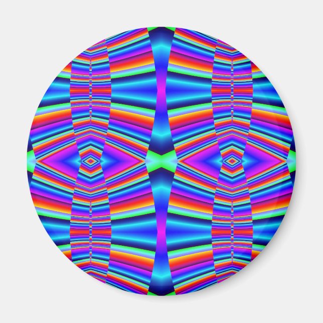 Aimant Coloré fractal (Devant)