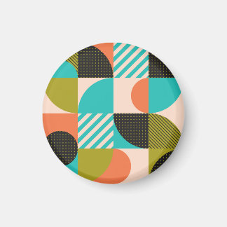Aimant Coloré géométrique, motif de style scandinave.