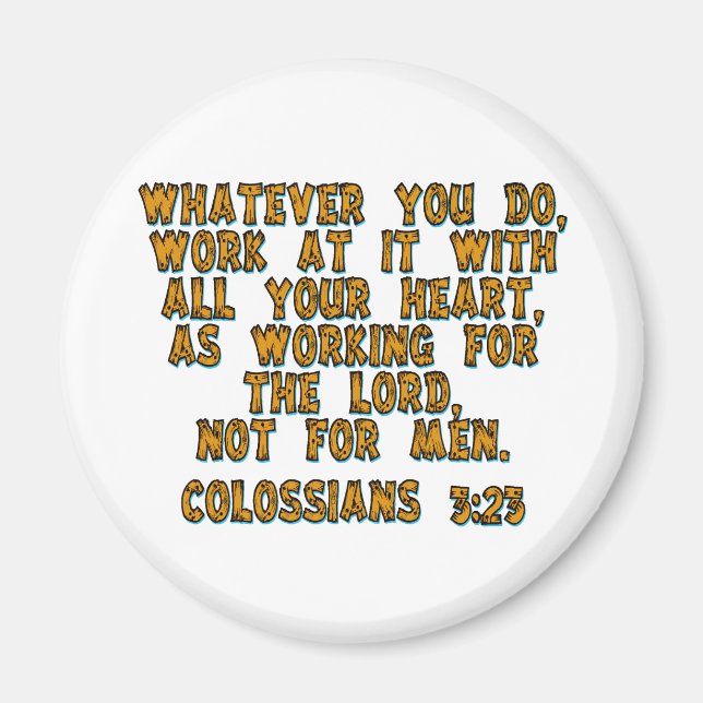 Aimant Colossiens 3:23 (Devant)