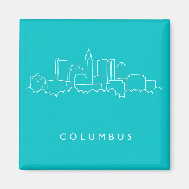Aimant Columbus, Ohio Skyline (Devant)