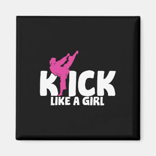Aimant Combattante de kick-boxing fille arts martiaux Mma