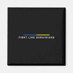 Aimant Combattre comme le soutien du drapeau ukrainien d'