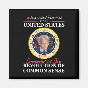 Aimant Commandant en chef de Trump 45 47 Révolution de