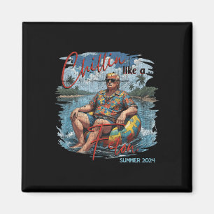 Aimant Comme Un Felon Retro Été Vintage Drôle Trump 2024