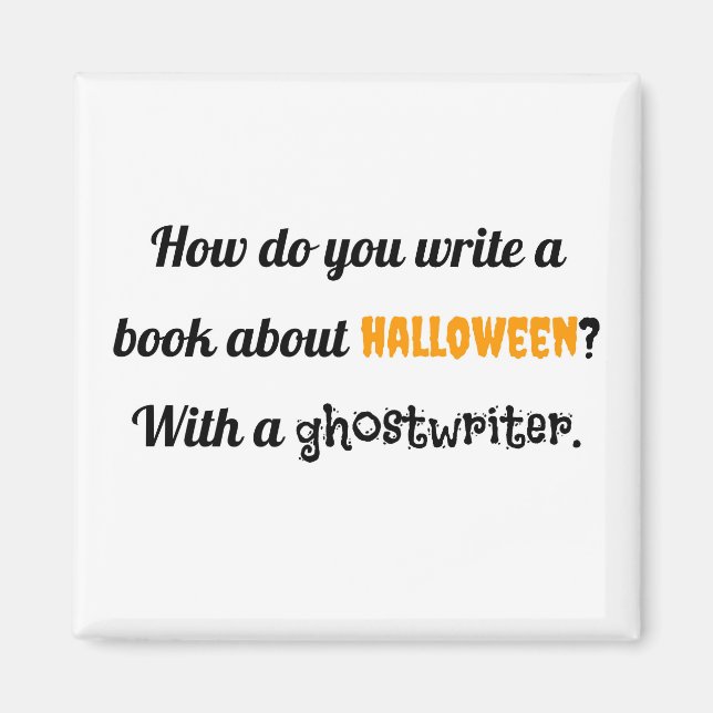 Aimant Comment écrivez-vous un livre sur Halloween ? Avec (Devant)