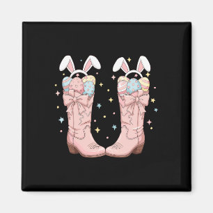 Aimant Comment Pâques Ouest Bunny de Pâques Bottes de Cow
