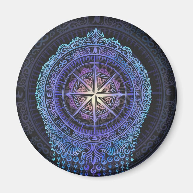 Aimant Compas céleste Mandala (Devant)