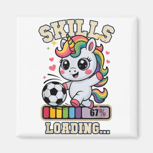 Aimant Compétences Kawaii Chargement Football Licorne Sco