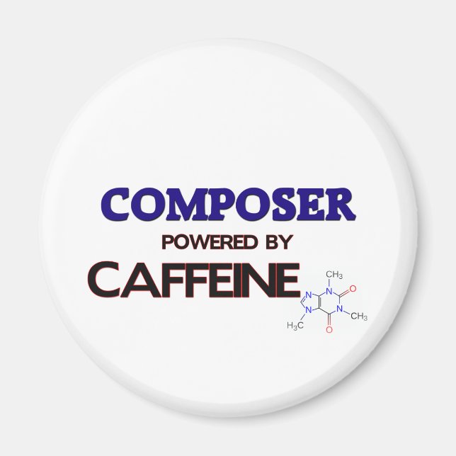 Aimant Compositeur propulsé par la caféine (Devant)