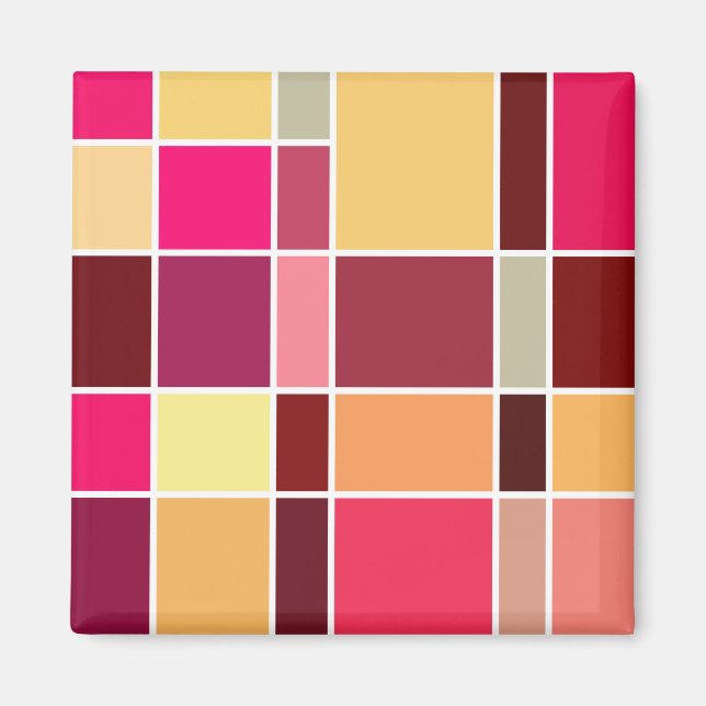 Aimant Composition Abstraite des couleurs (Devant)