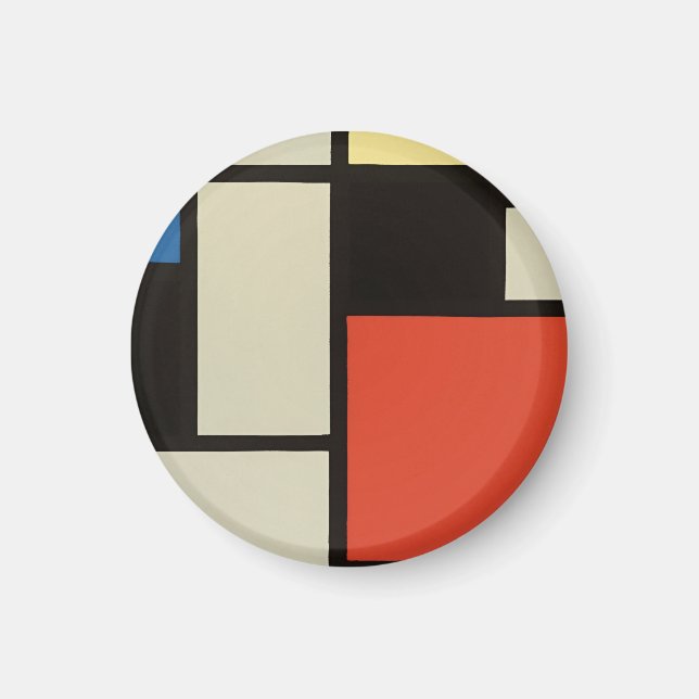 Aimant Composition mondrienne Art moderne de la peinture  (Devant)