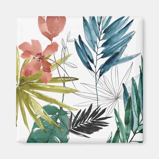 Aimant Composition tropicale (Devant)