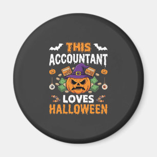 Aimant Comptable Aime Halloween Citrouille Comptable Desi