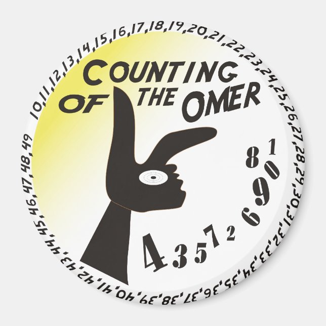 Aimant Comptage de l'Omer (Devant)