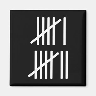 Aimant Comptage minimaliste de marques de pointage 67 Mem
