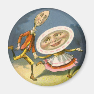 Aimant Comptine vintage de Mère l'Oie Hey Diddle