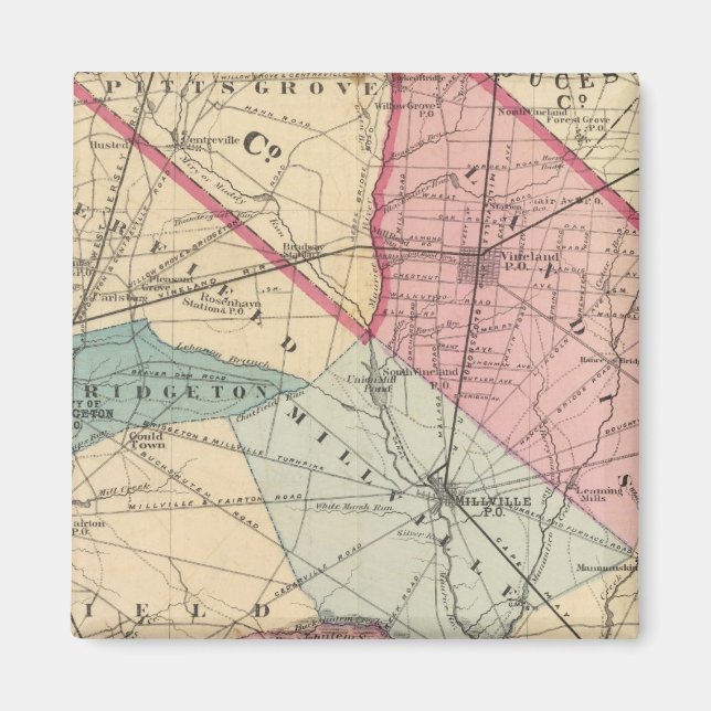 Aimant Comté de Cumberland, NJ (Devant)