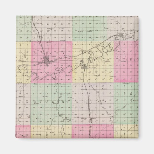 Aimant Comté de Dickinson, Kansas (Devant)