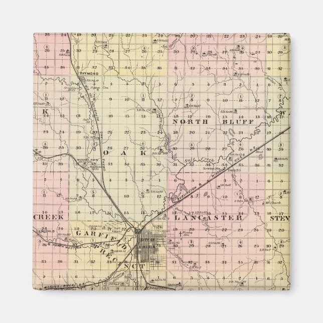 Aimant Comté de Lancaster, Nebraska (Devant)