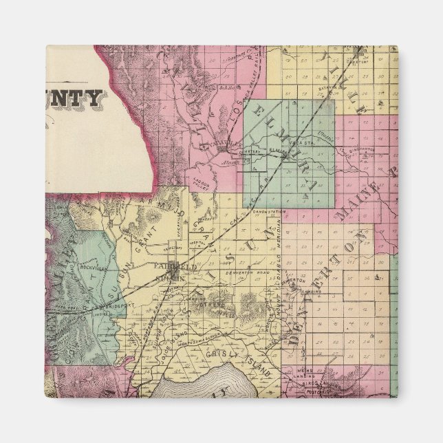 Aimant Comté de Solano, Californie (Devant)