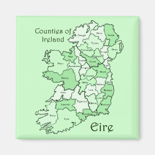 Aimant Comtés de carte de l'Irlande
