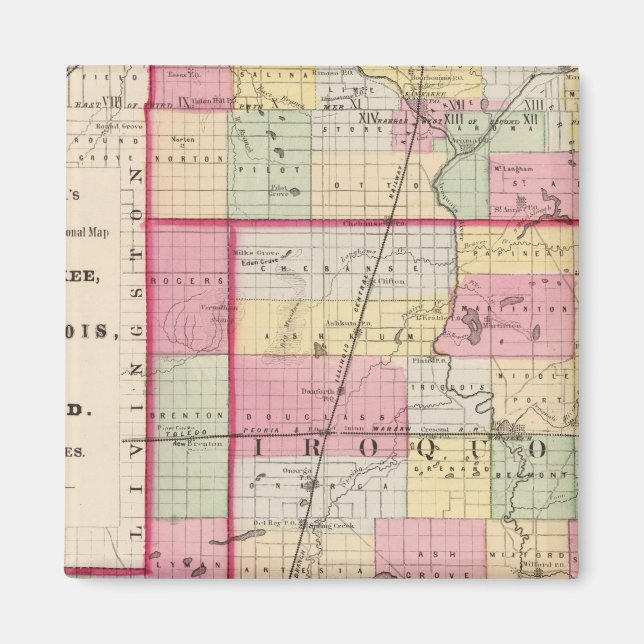 Aimant Comtés de Kankakee, Iroquois, Ford (Devant)