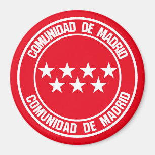 Aimant Comunidad de Madrid Round Emblem