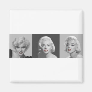 Aimant CON18BWRD Marilyn Trio Lèvres rouges Lèvres bleues