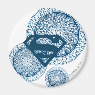 Aimant Conception bleue de cercle de Supergirl