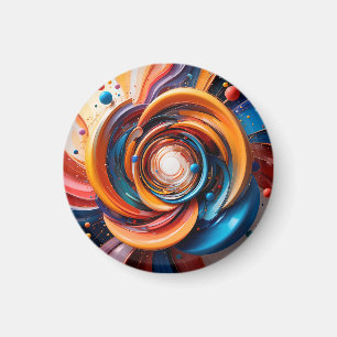 Aimant Conception colorée abstraite tourbillonnante