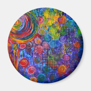 Aimant Conception colorée d'art de remous de sucrerie