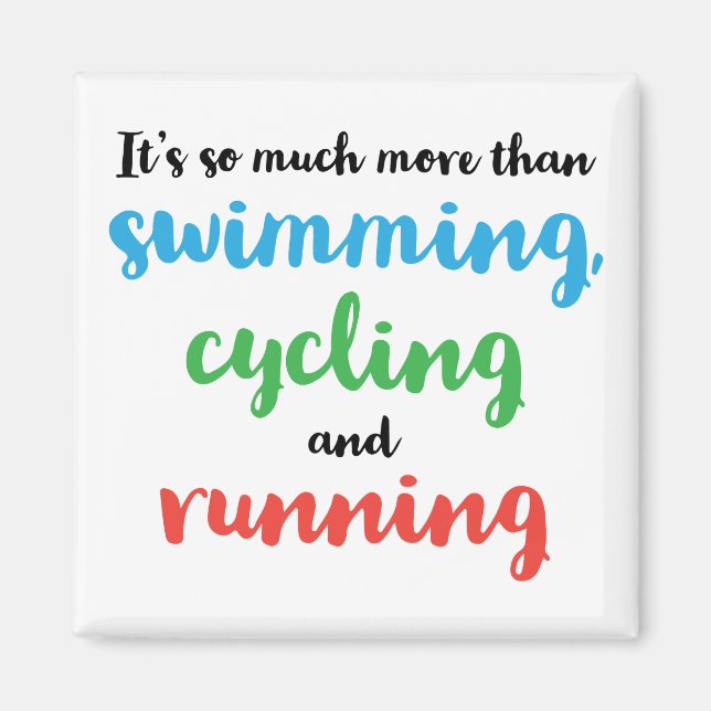 Aimant Conception cool et originale du triathlon pour les (Devant)