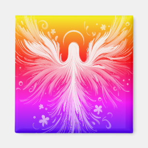 Aimant Conception d'ange coloré brillant sur un porte-clé