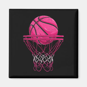 Aimant Conception de basketball rose vintage pour femme f